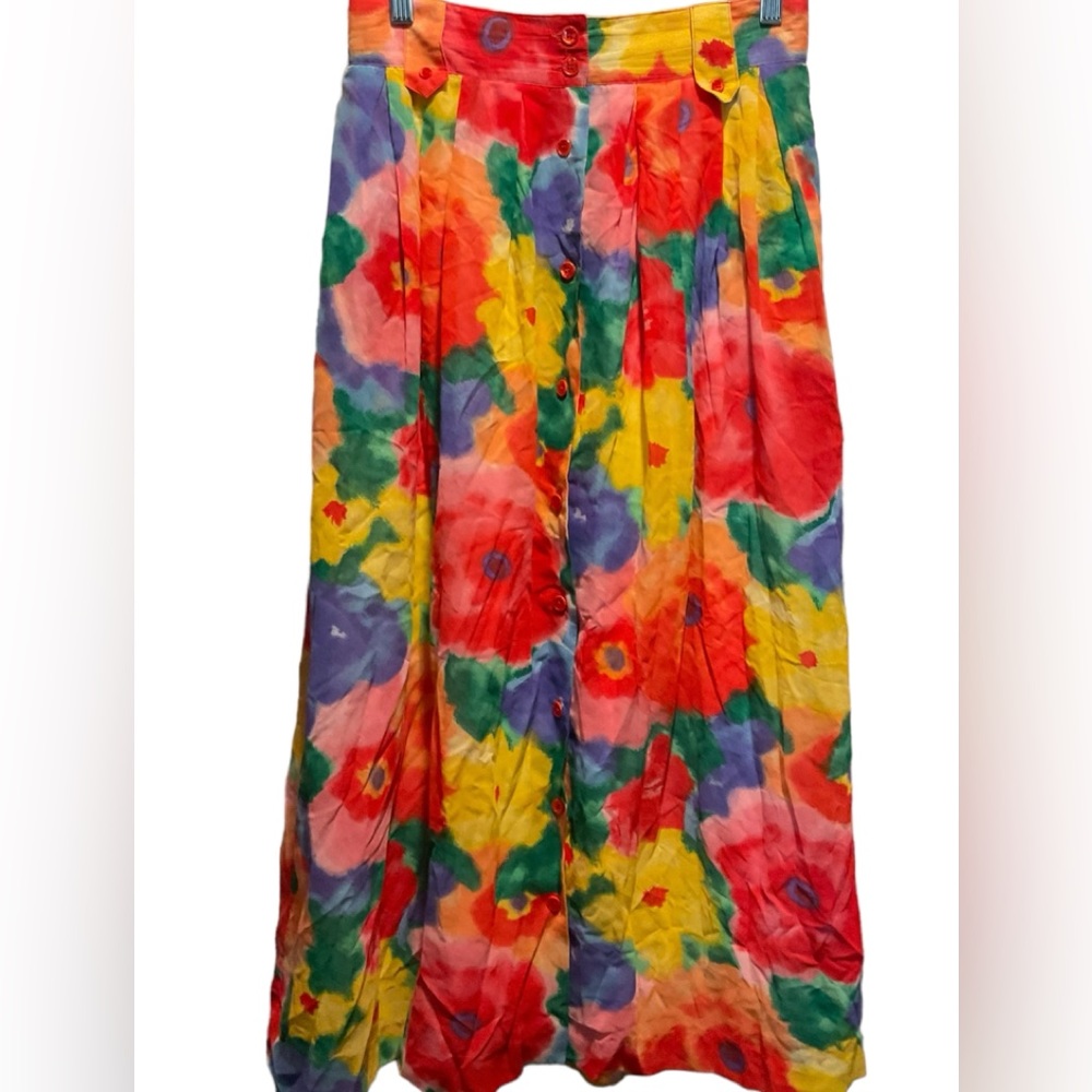 Rapport Women’s Beautiful Colorful Maxi Pleated Full Skirt
